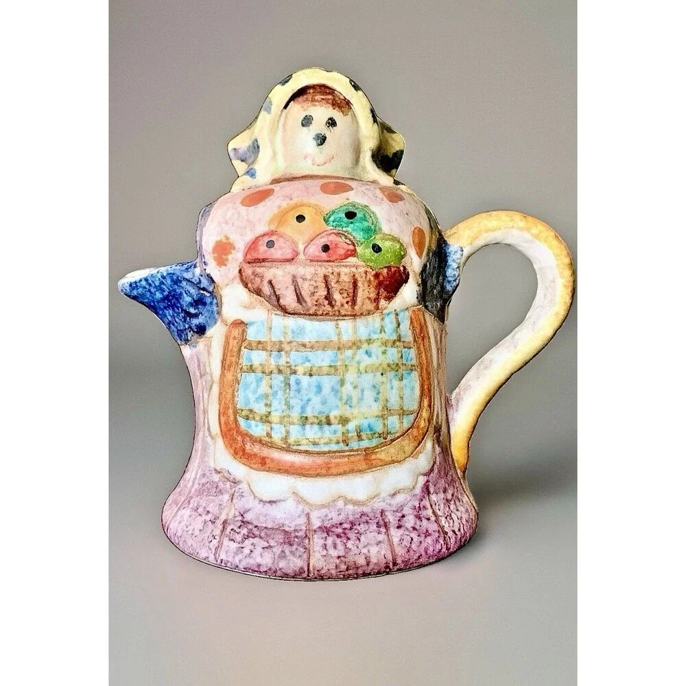 Vintage 1985 The Cellar Italy Peasant Woman Creamer Pitcher 4